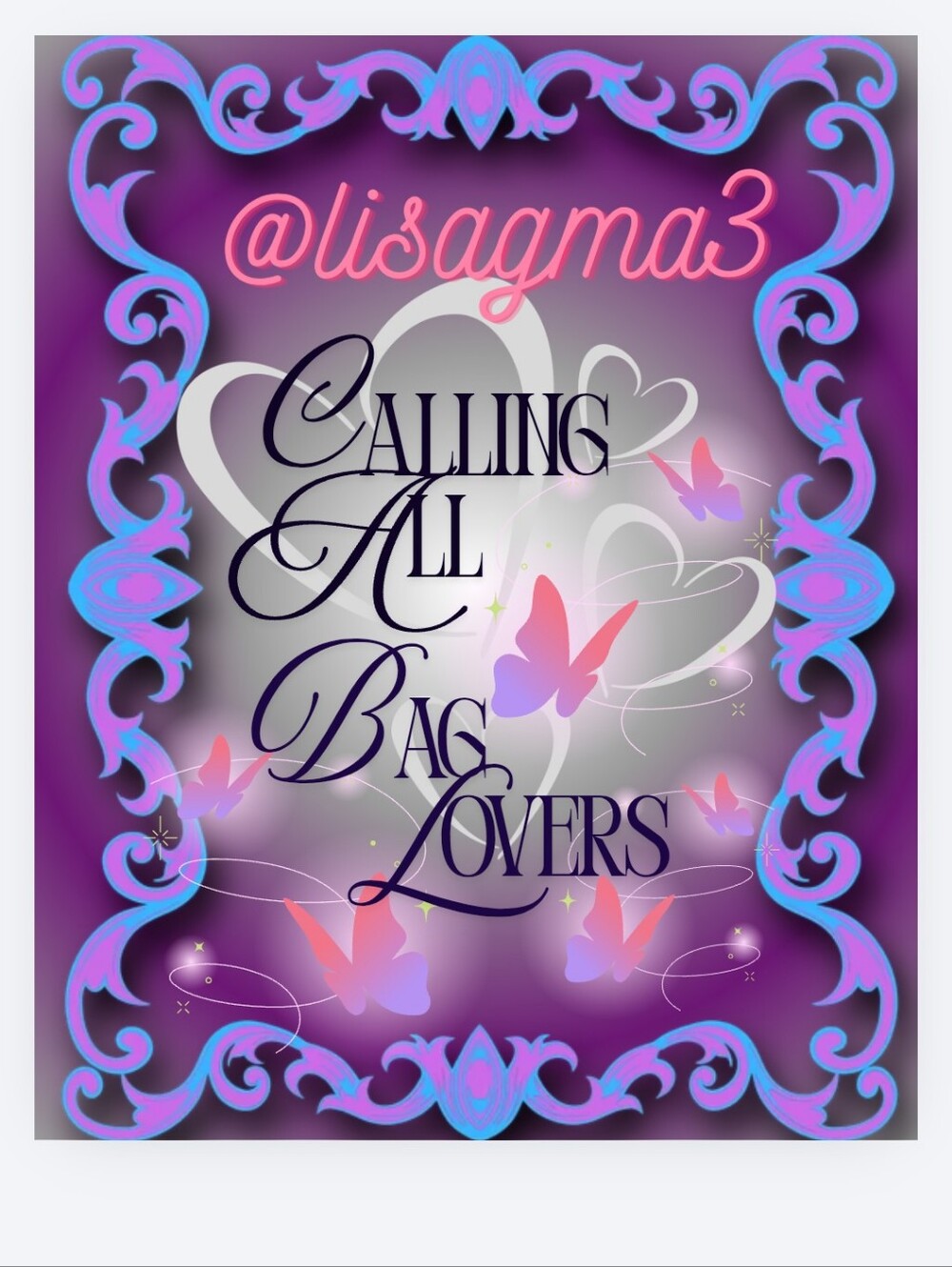 Purple Decorative Bag Art Print